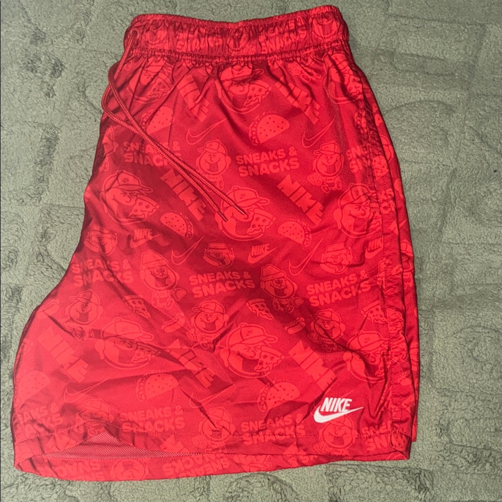 Nike Red Patterned Swim Shorts